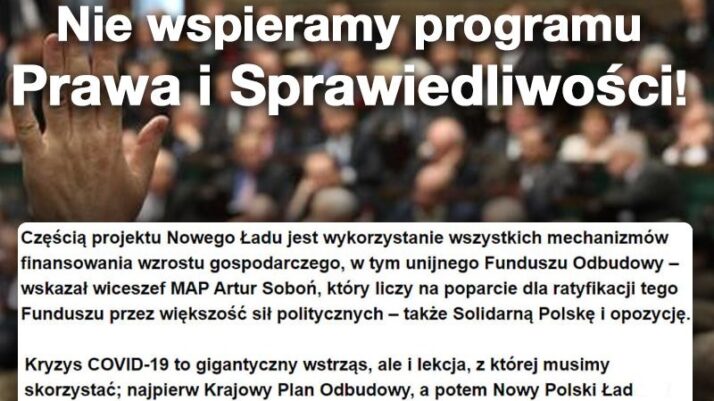 Wstrzymujemy się i nie głosujemy za programem PiS!
